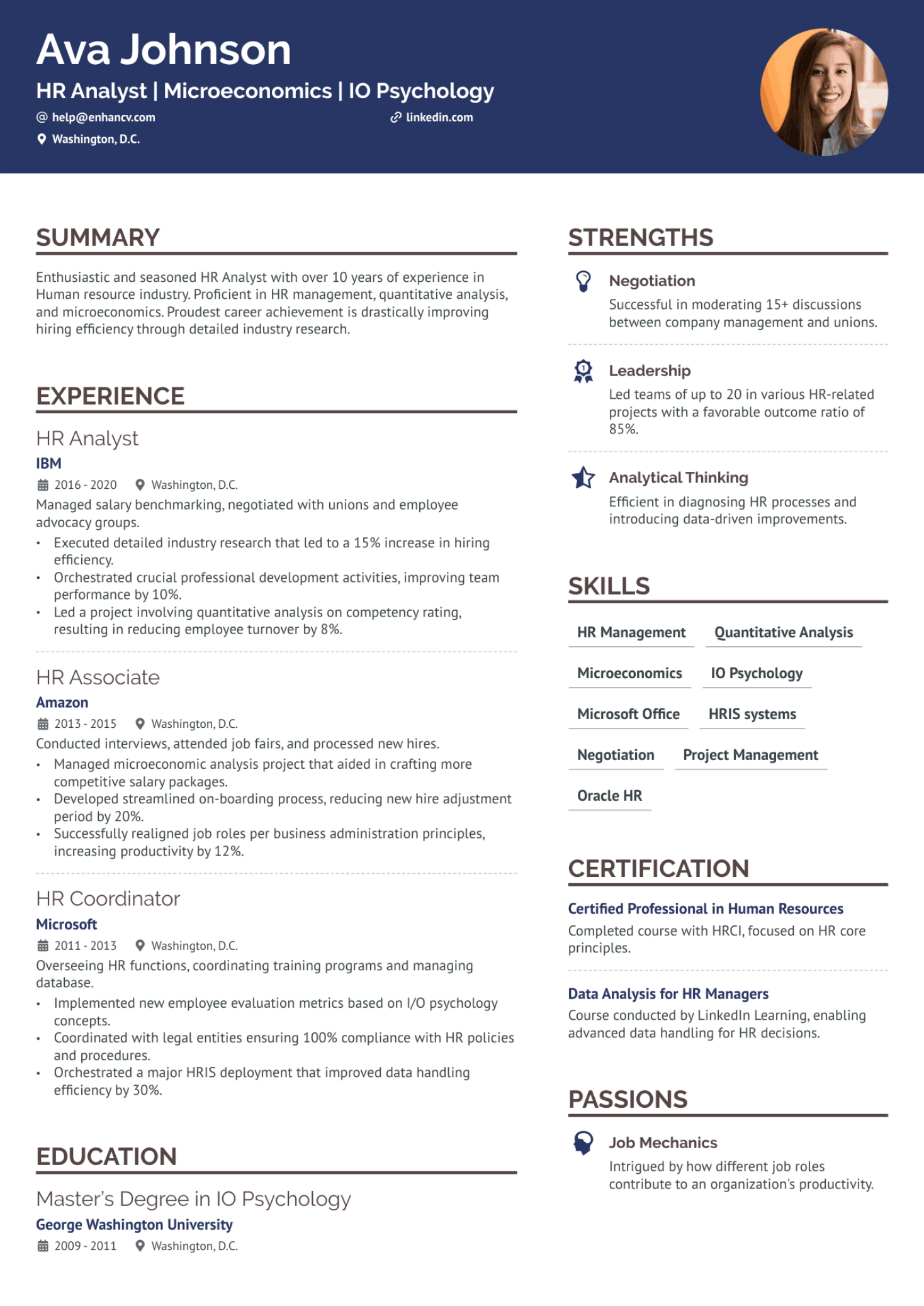 Academic CV - Samples